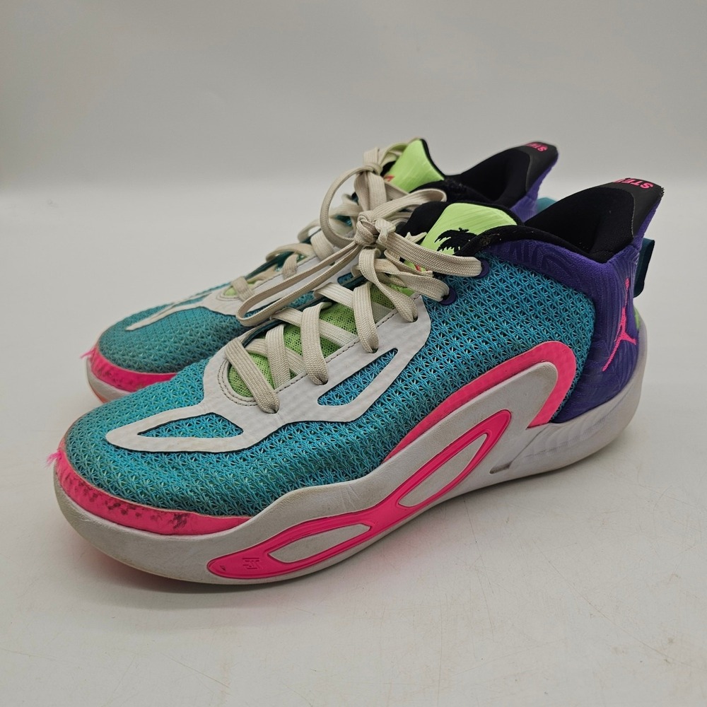 Nike Air Jordan FV0172-400 Youth 6Y Teal Pink Basketball Shoes